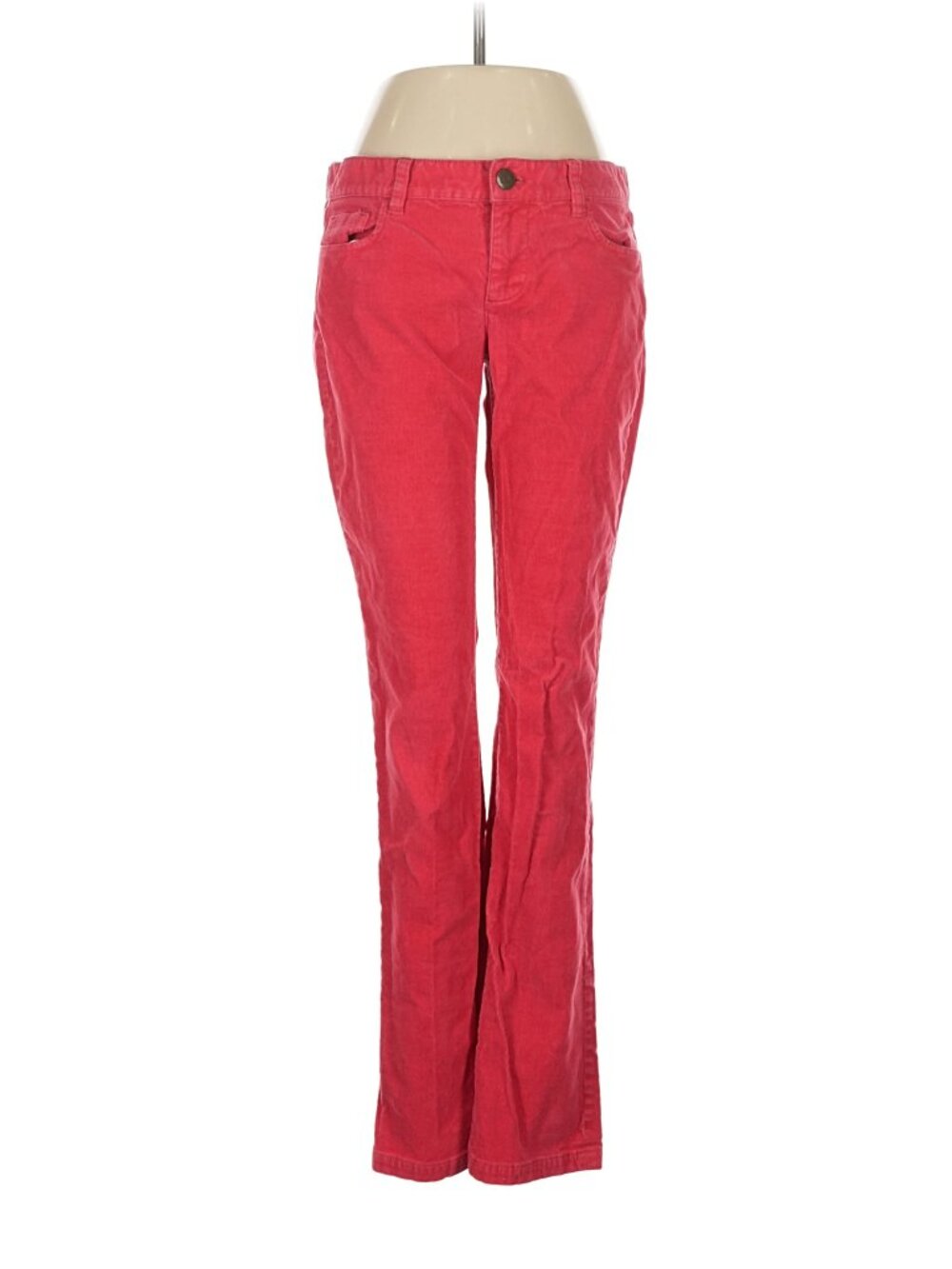 J Crew City Fit Red Corduroy Pants 28R low rise